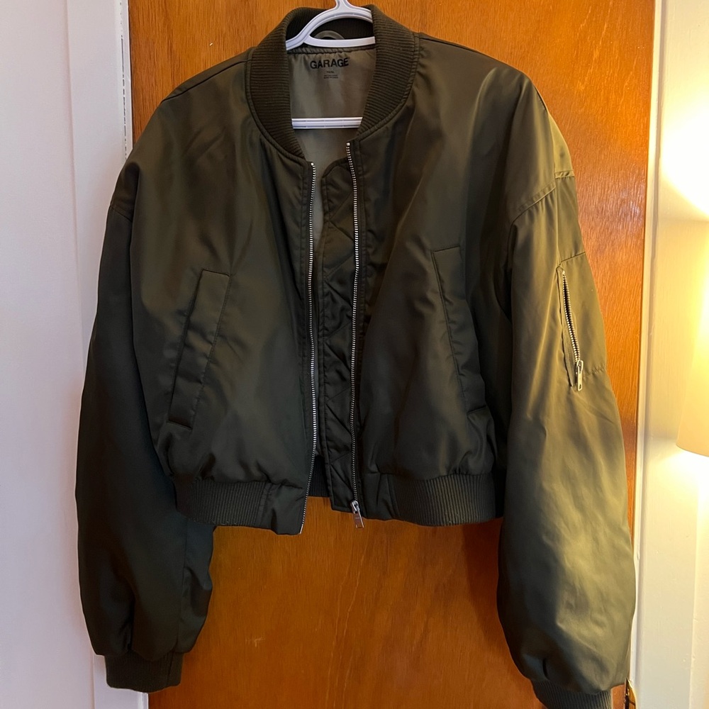 Garage Women's Dark Green Bomber Jacket